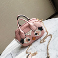 new arrival girl shoulder bag soft PU pink bag animal cartoon cheap child bag